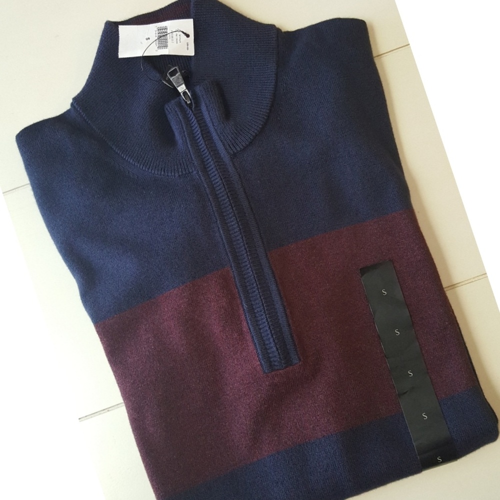 Banana Republic zip top striped sweater